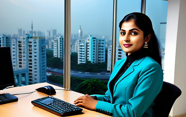 Dhaka Businesswoman**

"A professional businesswoman in a modest, tailored shalwar kameez, sitting at a desk in a bright, modern Dhaka office with a view of the cityscape, fully clothed, appropriate attire, safe for work, perfect anatomy, natural proportions, professional photography, high quality, bright lighting."

**