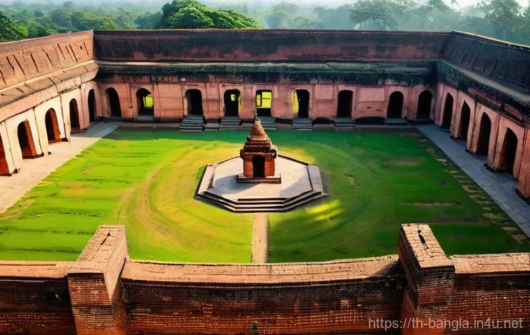 방글라데시의 유네스코 문화유산 - **Prompt 1: Historic Mosque City of Bagerhat**
    "A majestic, wide-angle shot of the Sixty Dome Mo...