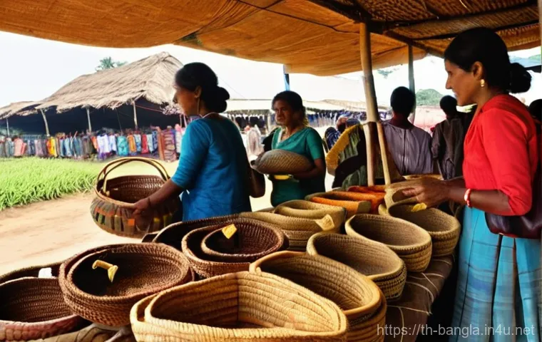 방글라데시 기념품 구매 추천 - **Prompt:** A close-up, high-definition photograph of an experienced Bangladeshi artisan's hands met...
