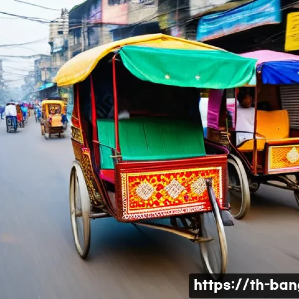 방글라데시 여행 주의사항 - **Prompt 1: Dhaka's Vibrant Rickshaw Culture**
    "A bustling street scene in Dhaka, Bangladesh, fi...